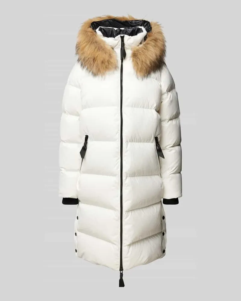 Rock'n Blue Daunenmantel mit Kunstfellbesatz Offwhite