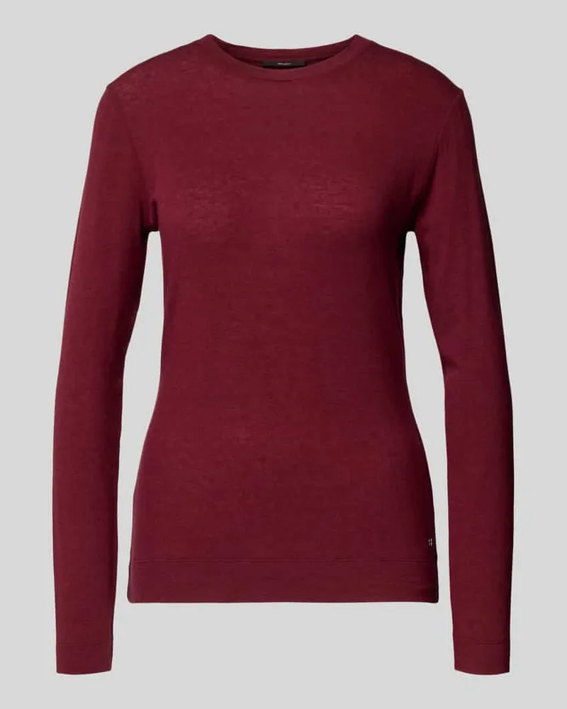windsor. Longsleeve mit gerippten Abschlüssen Bordeaux