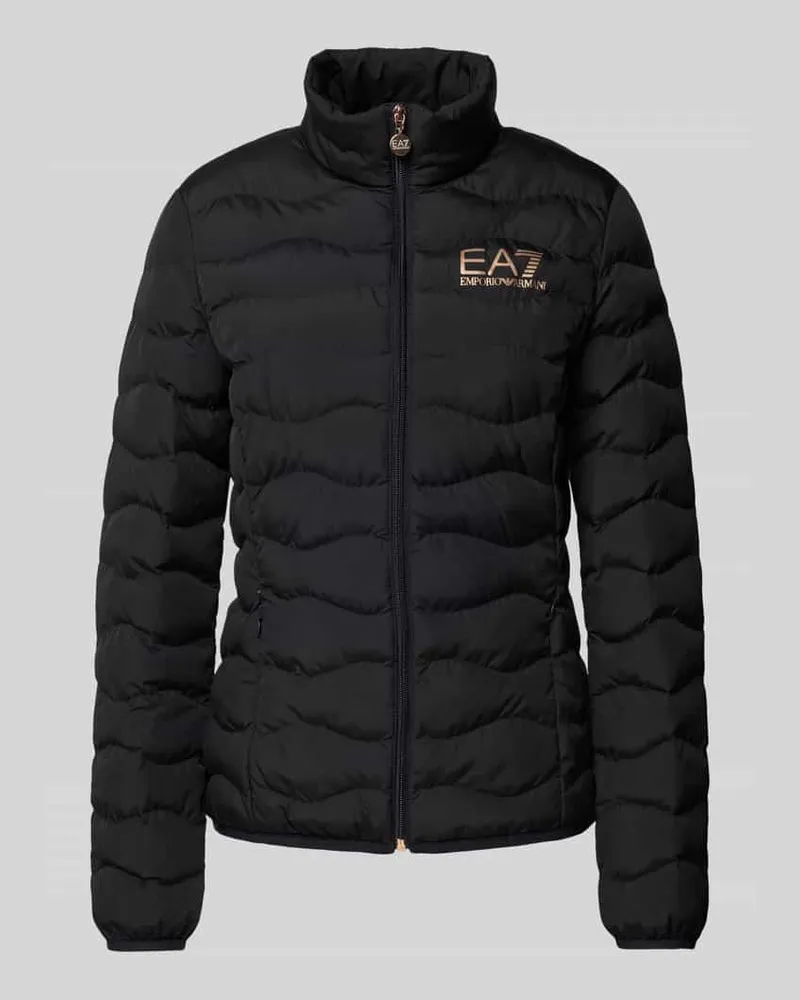 EA7 Steppjacke mit Label-Print Black