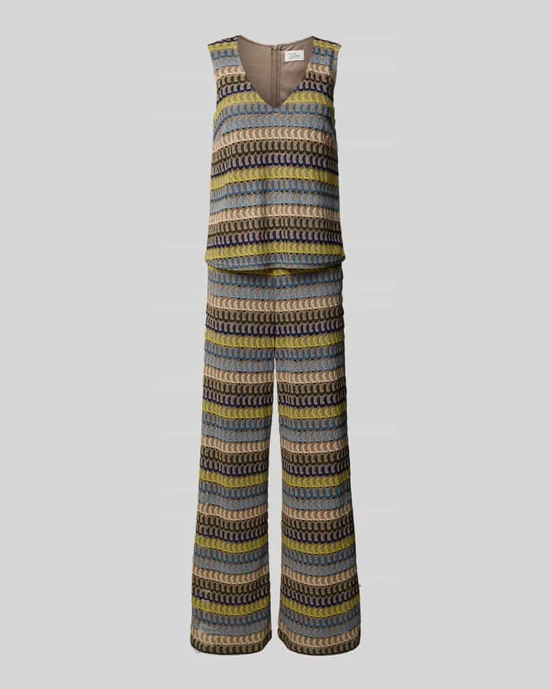 Vera Mont Jumpsuit mit Strukturmuster Gruen
