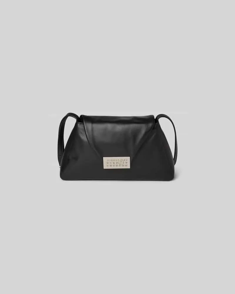 Maison Margiela Henkeltasche aus echtem Kalbsleder Black
