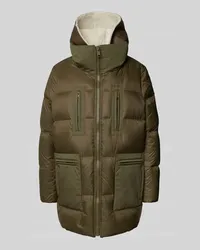 Yves Salomon Steppjacke mit Kapuze Khaki