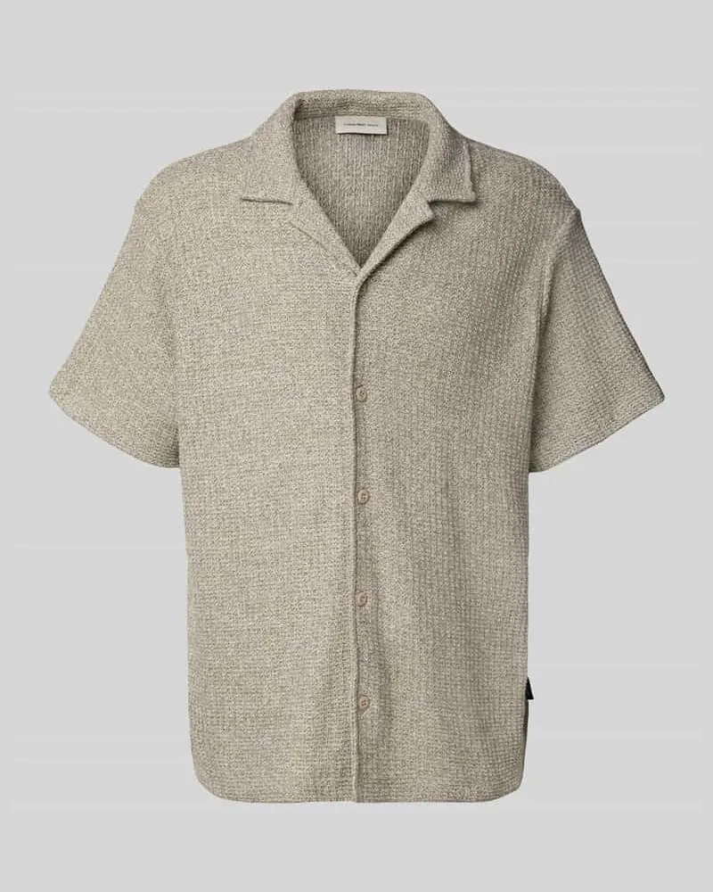 Calvin Klein Relaxed Fit Freizeithemd mit Reverskragen Taupe