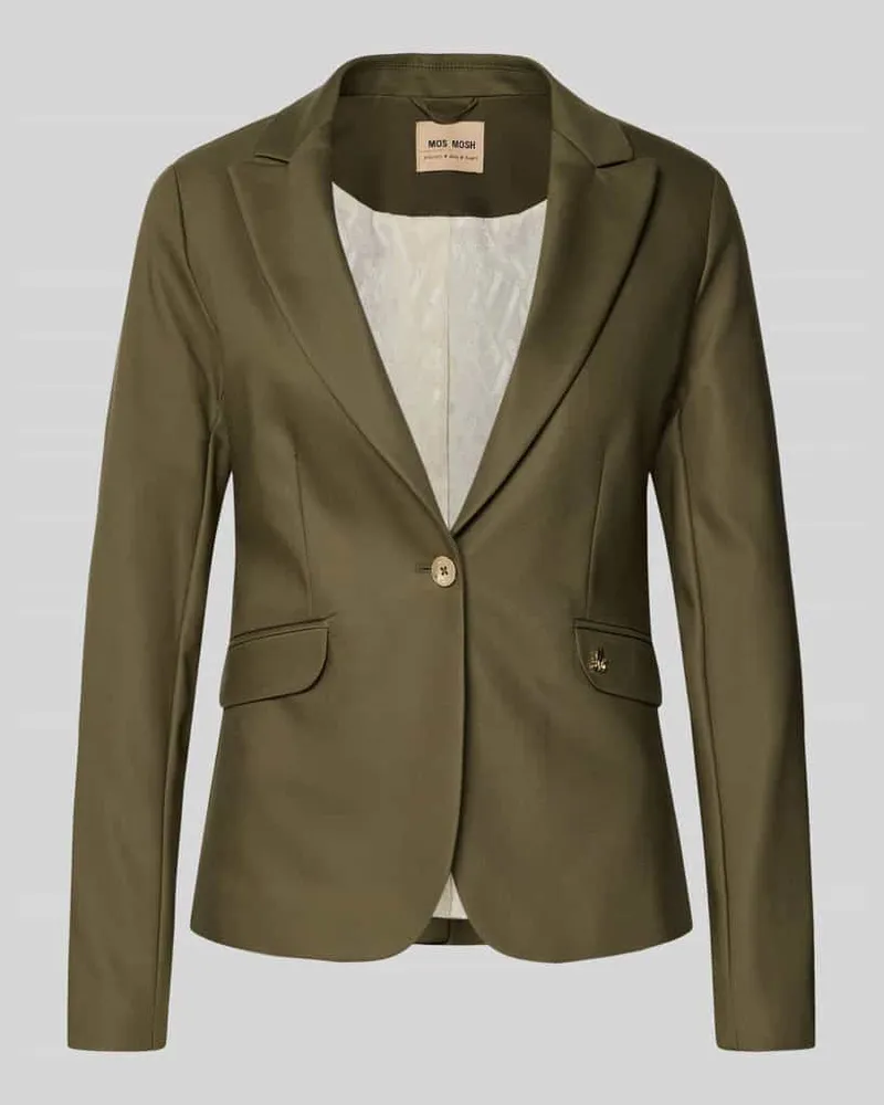 Mos Mosh Slim Fit Blazer mit Pattentaschen Modell 'Blake Night Oliv