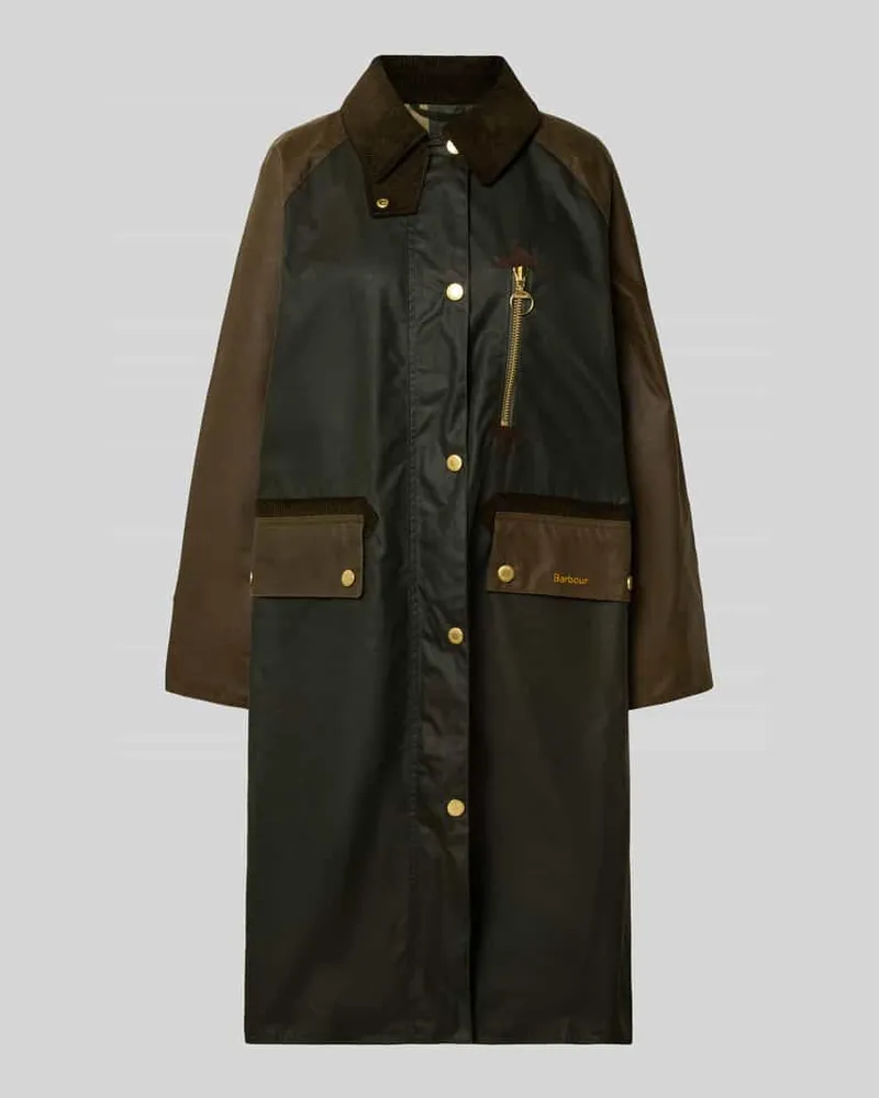 Barbour Regular Fit Mantel aus reiner Baumwolle Modell 'EVETTE Oliv