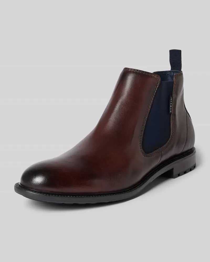 Bugatti Chelsea Boots aus echtem Leder Modell 'Bonifacio Mittelbraun