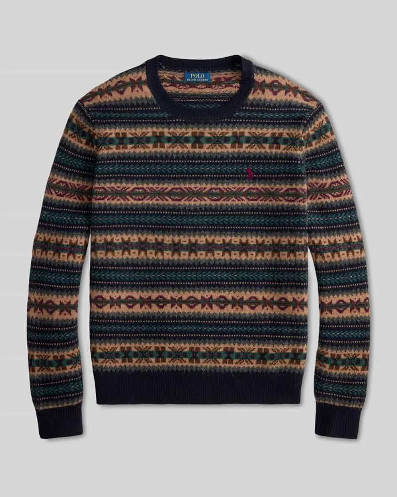 Ralph Lauren Pullover aus reiner Wolle mit Logo-Stitching Marine
