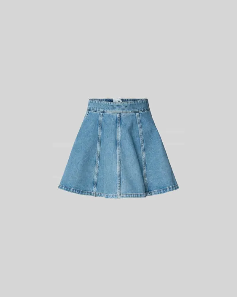 ROTATE Birger Christensen Jeansrock mit Knopfverschluss Jeansblau