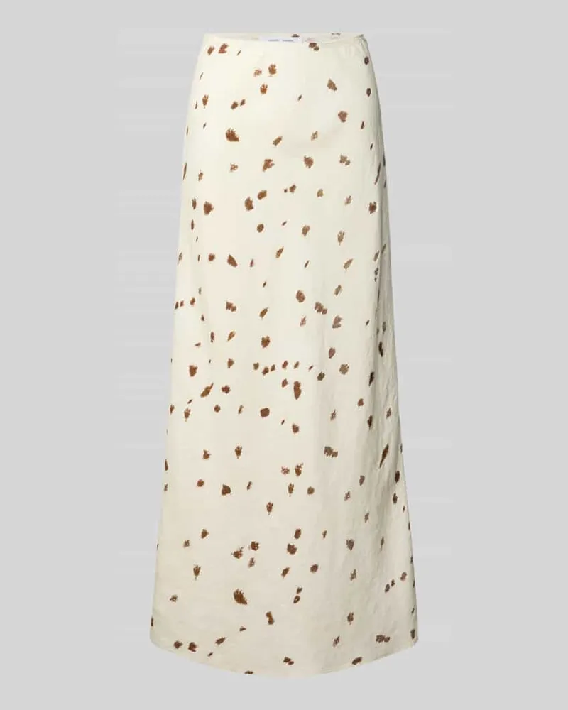 Samsøe & Samsøe Leinenrock in A-Linie Offwhite