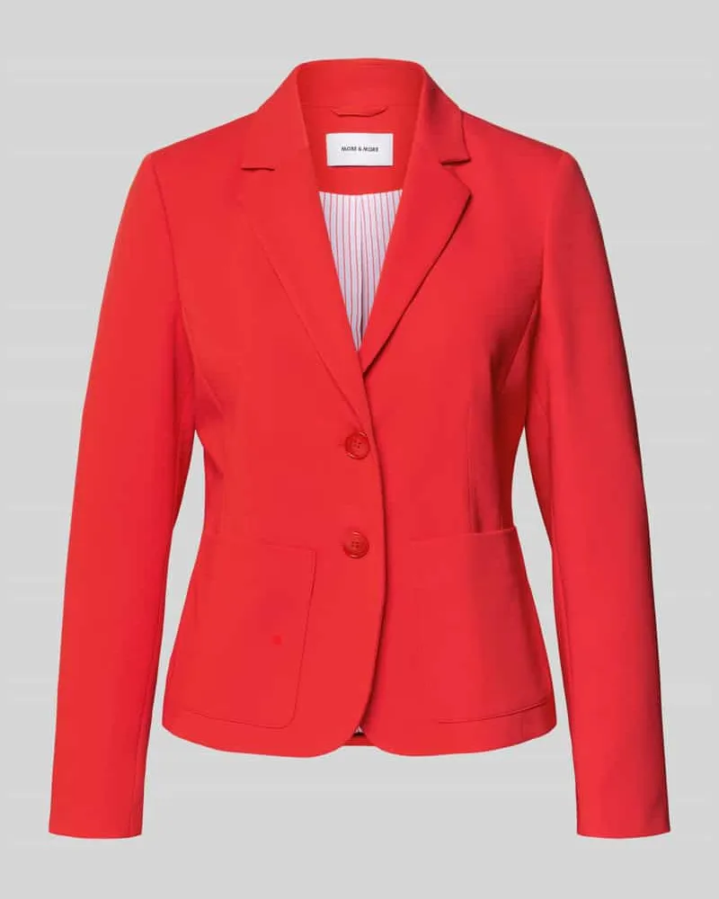 More & More Slim Fit Blazer mit Reverskragen Rot