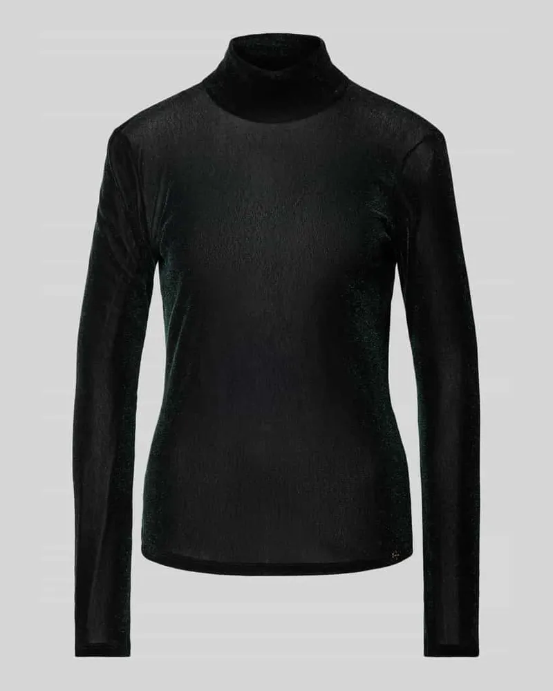 Marc Cain Longsleeve mit Stehkragen Dunkelgruen