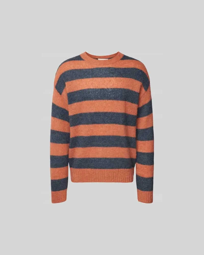 Closed Pullover in Strick-Optik Rot