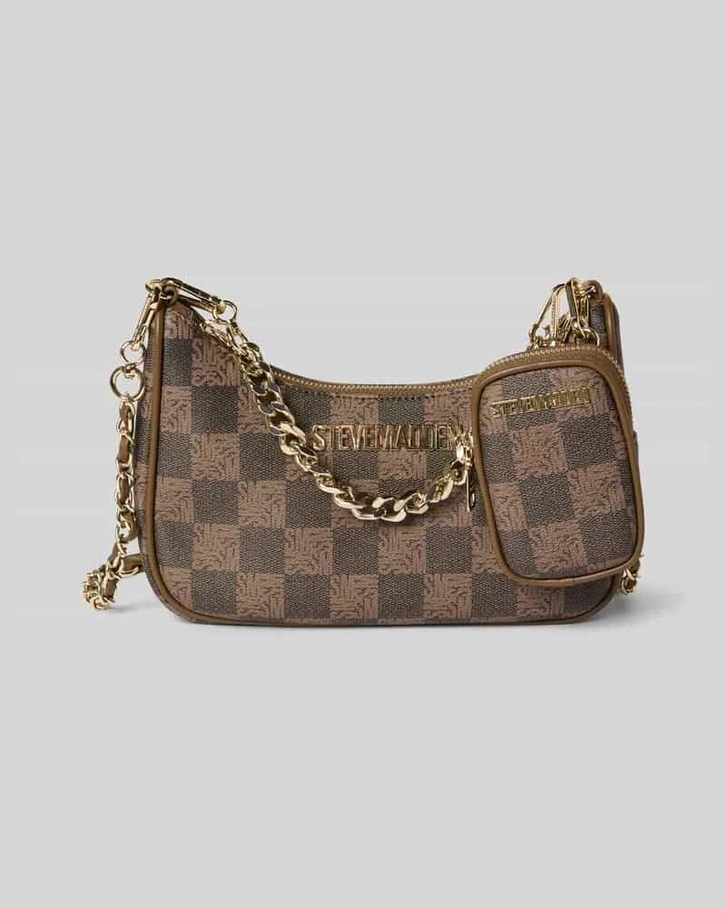 Steve Madden Shoulder Bag mit Logo-Applikation Modell 'Vital Mittelbraun
