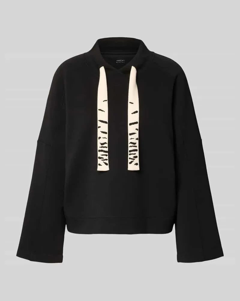 Marc Cain Oversized Sweatshirt mit Tunnelzug Black