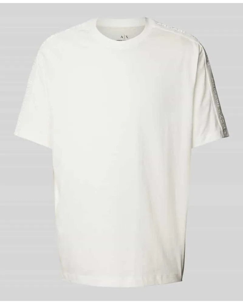 Armani Exchange T-Shirt mit Label-Details Weiss