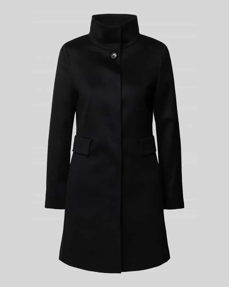 Max Mara Mantel mit Stehkragen Modell 'AGNESE Black