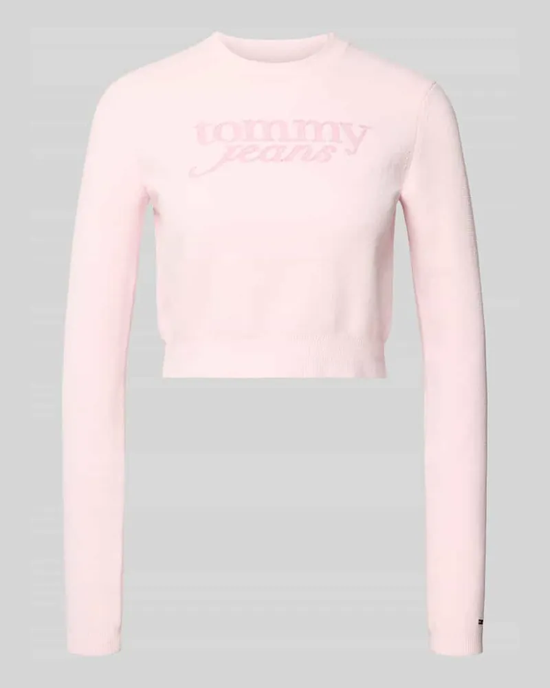 Tommy Hilfiger Regular Fit Pullover mit Label Stitching Hellrosa