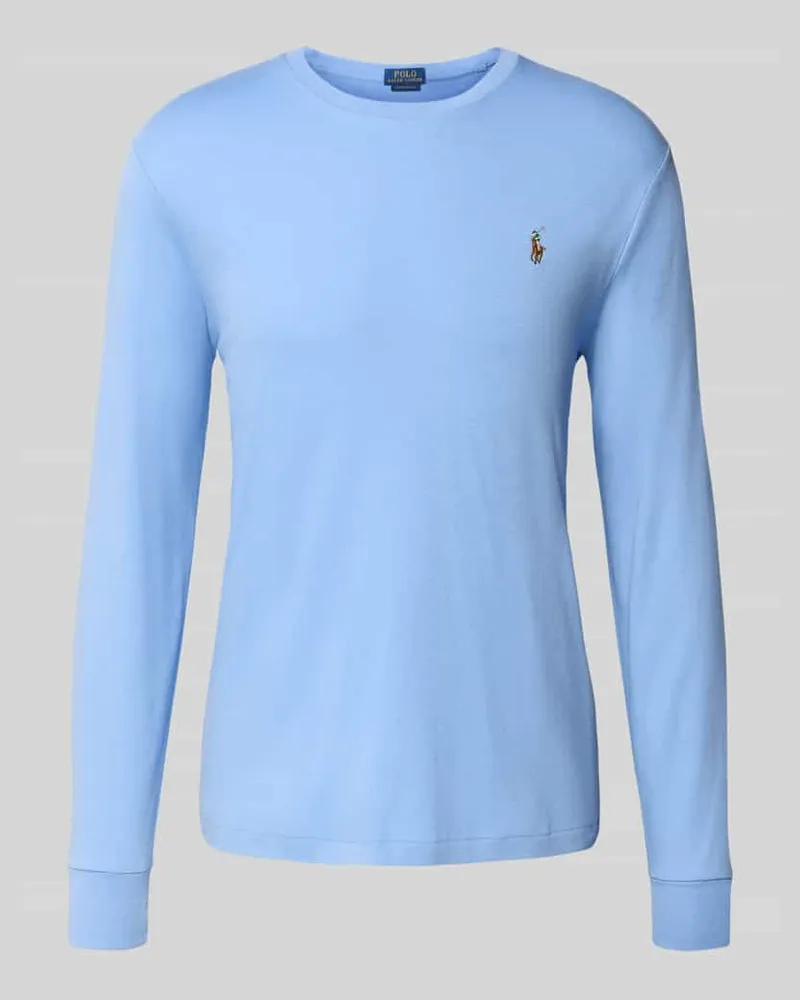 Ralph Lauren Longsleeve mit gerippten Abschlüssen Blau