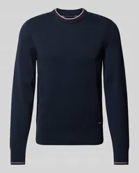 Tommy Hilfiger Strickpullover mit Label-Patch Marine