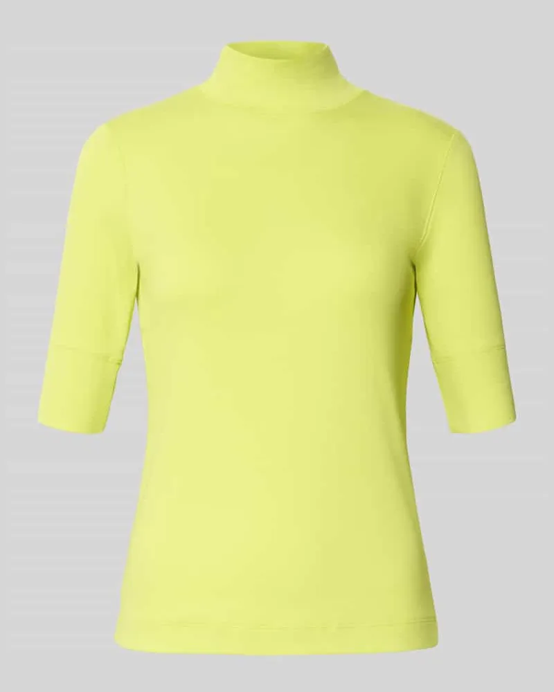 Marc Cain T-Shirt mit Stehkragen Neon