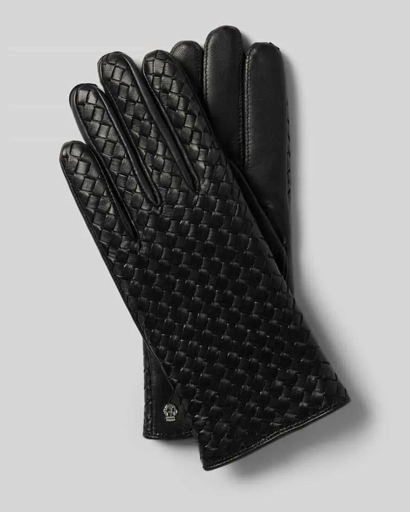 Roeckl Lederhandschuhe mit Kaschmir-Anteil im Futter Black