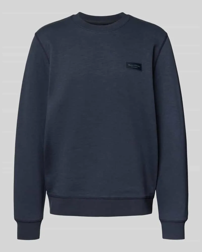 Marc O'Polo Regular Fit Sweatshirt aus reiner Baumwolle Marine