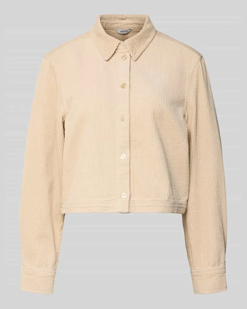 mbyM Regular Fit Cordhemd mit Knopfleiste Modell 'Azzuri Beige