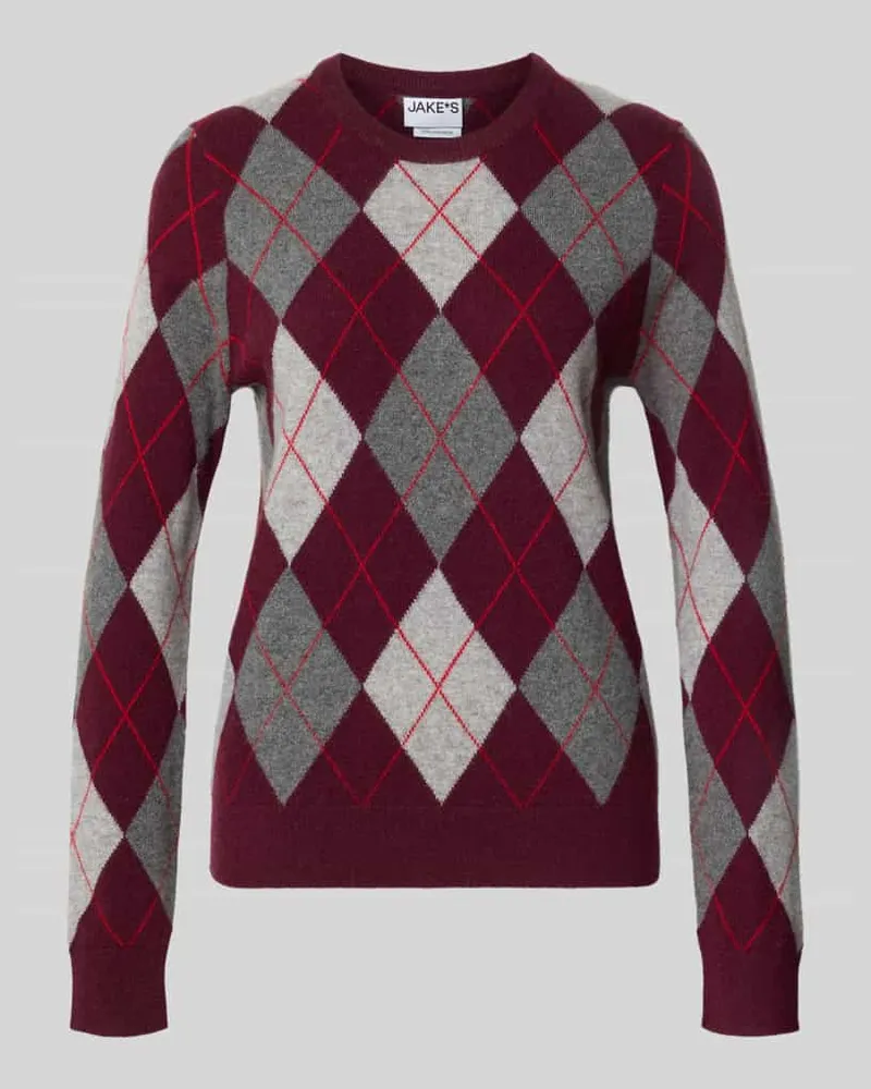 JAKE*S Regular Fit Pullover aus reinem Kaschmir Dunkelgrau