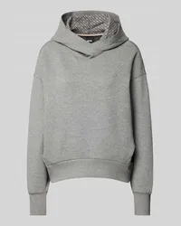 HUGO BOSS Hoodie mit überschnittenen Schultern Modell 'Erkunden Hellgrau