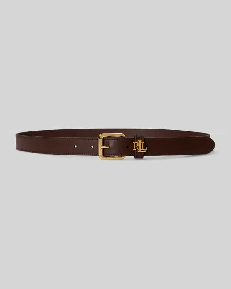 Ralph Lauren Gürtel aus echtem Leder mit Logo-Detail Dunkelbraun