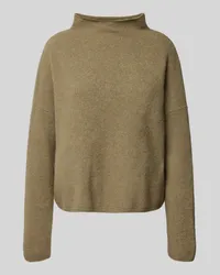 Filippa K Oversized Pullover mit Stehkragen Khaki