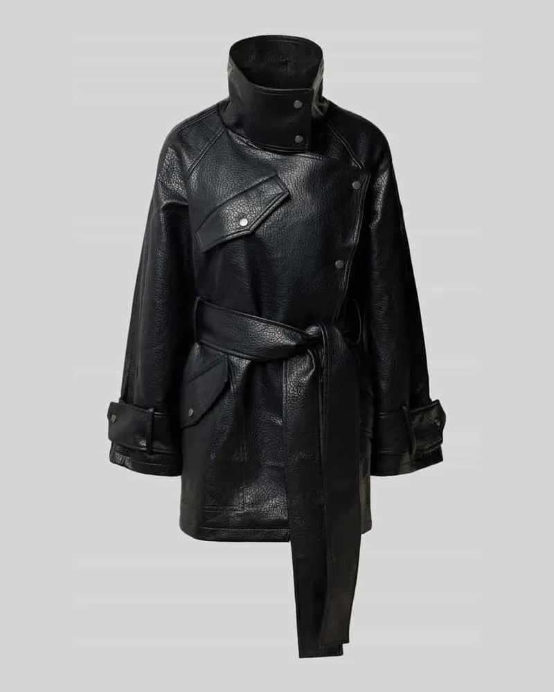 Topshop Jacke in Leder-Optik Modell 'SILLE Black