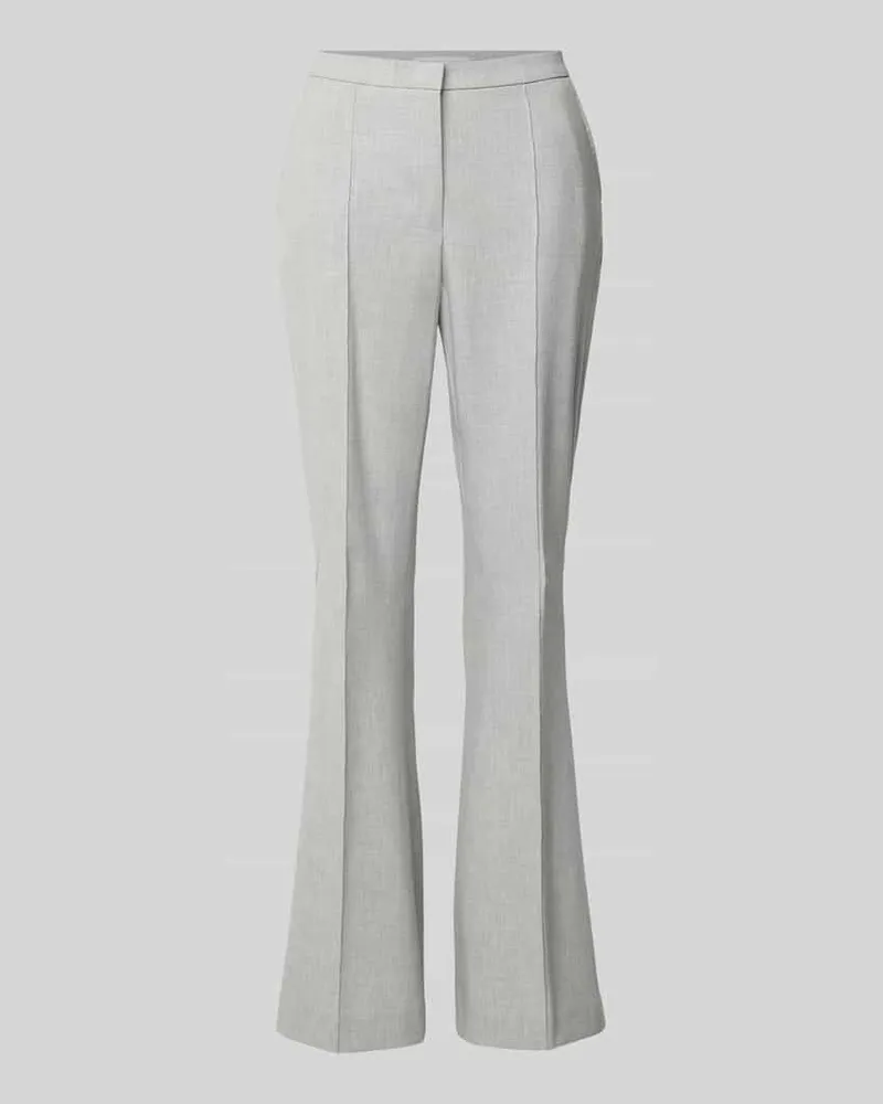 RAFFAELLO ROSSI  Flared Stoffhose mit Ziernähte und Viskose-Anteil Modell 'DORO Hellgrau