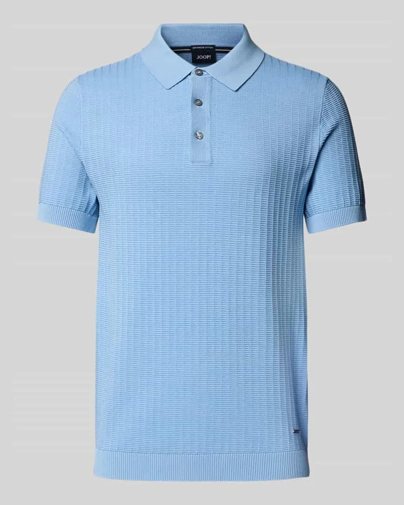 JOOP! Regular Fit Poloshirt mit Strukturmuster Modell 'Mauron Bleu