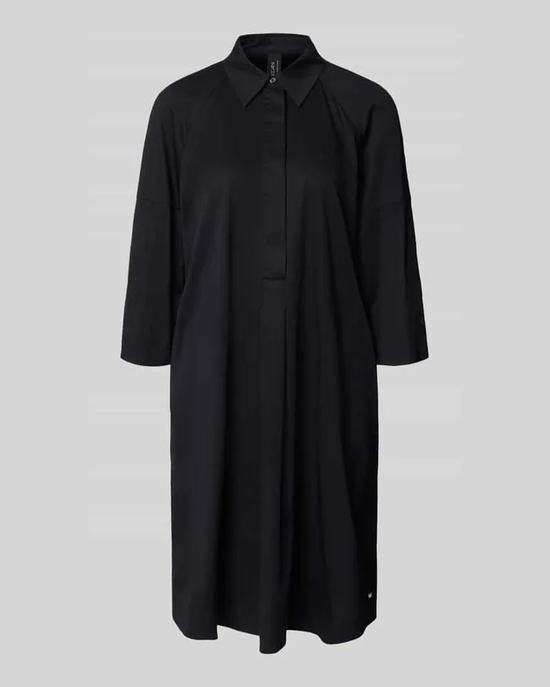 Marc Cain Hemdblusenkleid mit überschnittenen Schultern Marine