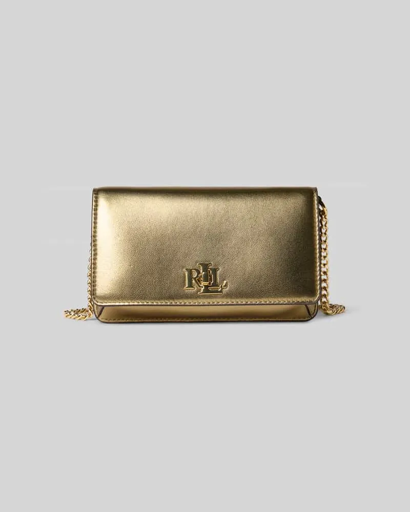 Ralph Lauren Umhängetasche aus Lammleder mit Label-Detail Gold