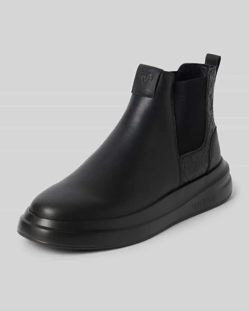 Guess Chelsea Boots aus Leder-Mix Modell 'EMYL Black