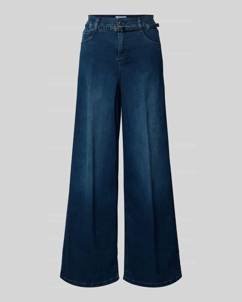 ANGELS  Wide Fit Jeans mit Taillenband Modell 'Liva Dunkelblau