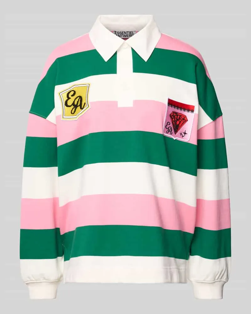 Essentiel Comfort Fit Sweatshirt aus Baumwoll-Mix Modell 'JOUEUR Rosa