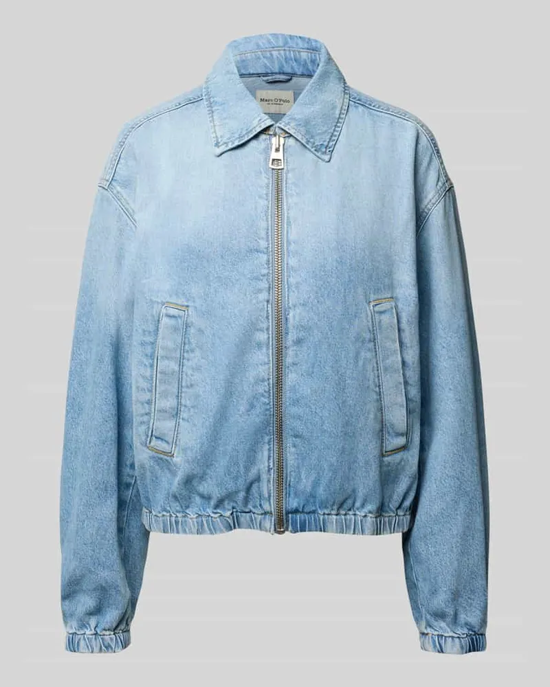 Marc O'Polo Relaxed Fit Jeansjacke aus Lyocell-Baumwoll-Mix Blau