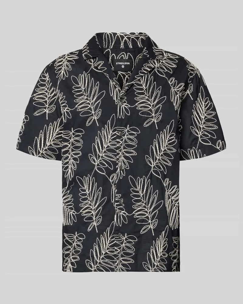 Strellson Relaxed Fit Freizeithemd aus Baumwoll-Mix Black