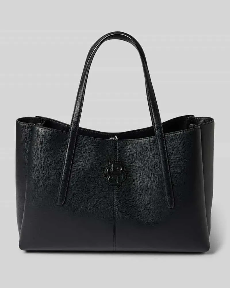HUGO BOSS Shopper in Lederoptik Modell 'ANETT NEW L TOTE Black