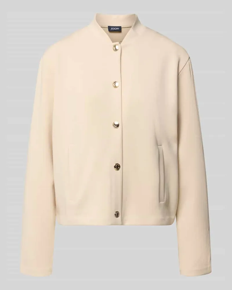 JOOP! Sweatjacke mit Stehkragen Modell 'Tobina Beige