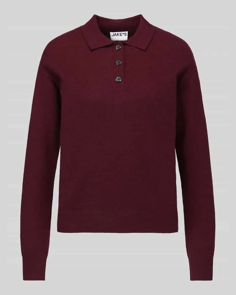 JAKE*S Regular Fit Pullover aus reinem Kaschmir Pflaume