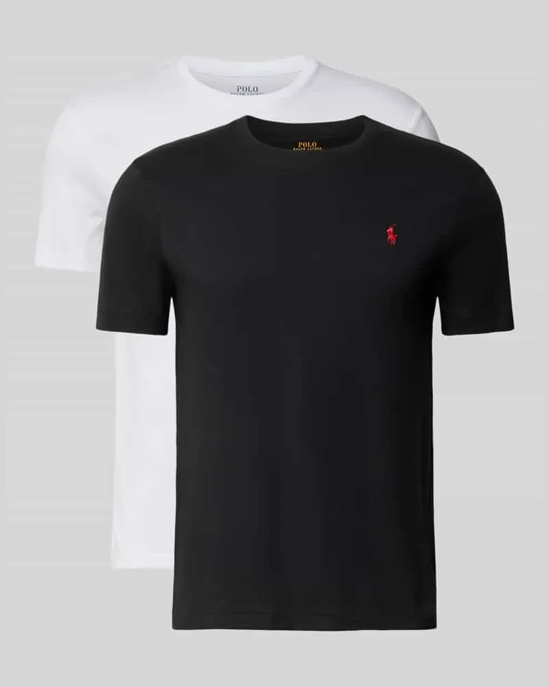 Ralph Lauren Regular Fit T-Shirt-Set aus reiner Baumwolle Black