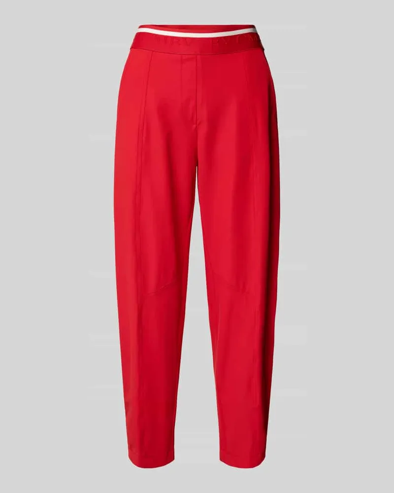 Cambio Slim Fit Hose mit elastischer Label-Bund Modell 'EDEN Rot