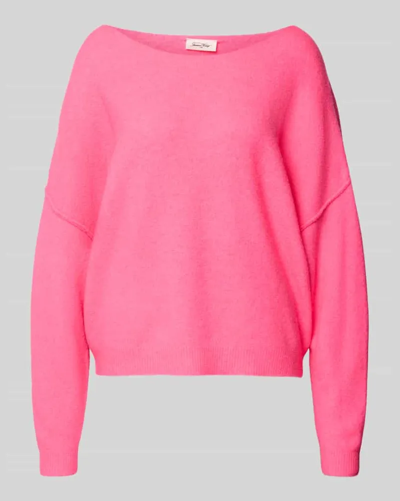 American Vintage Oversized Strickpullover mit U-Boot-Ausschnitt Modell 'DAMSVILLE Pink