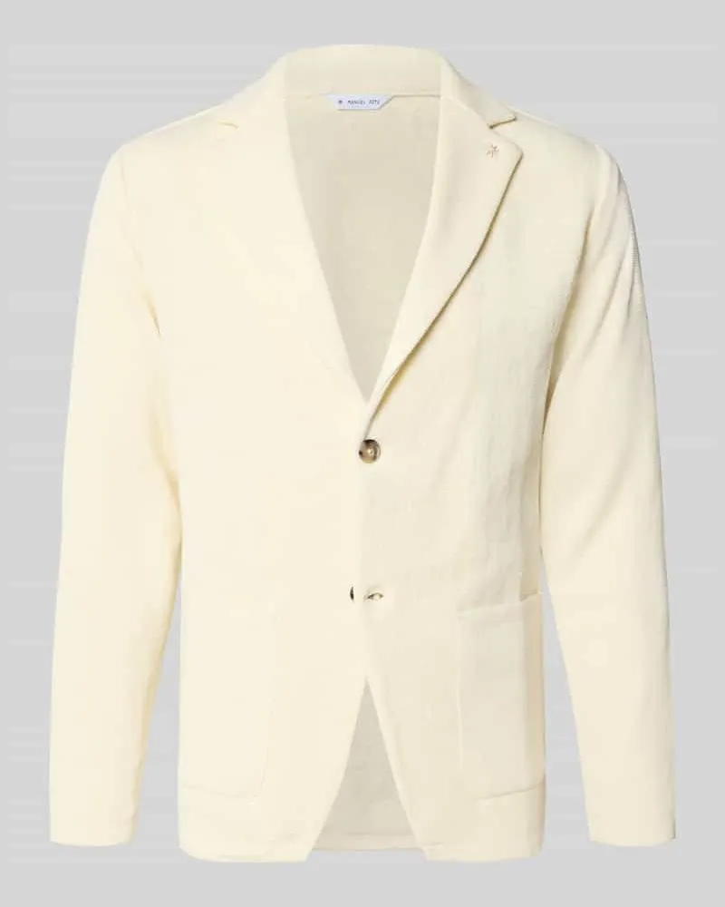 Manuel Ritz Regular Fit Cardigan mit Woll-Anteil Offwhite