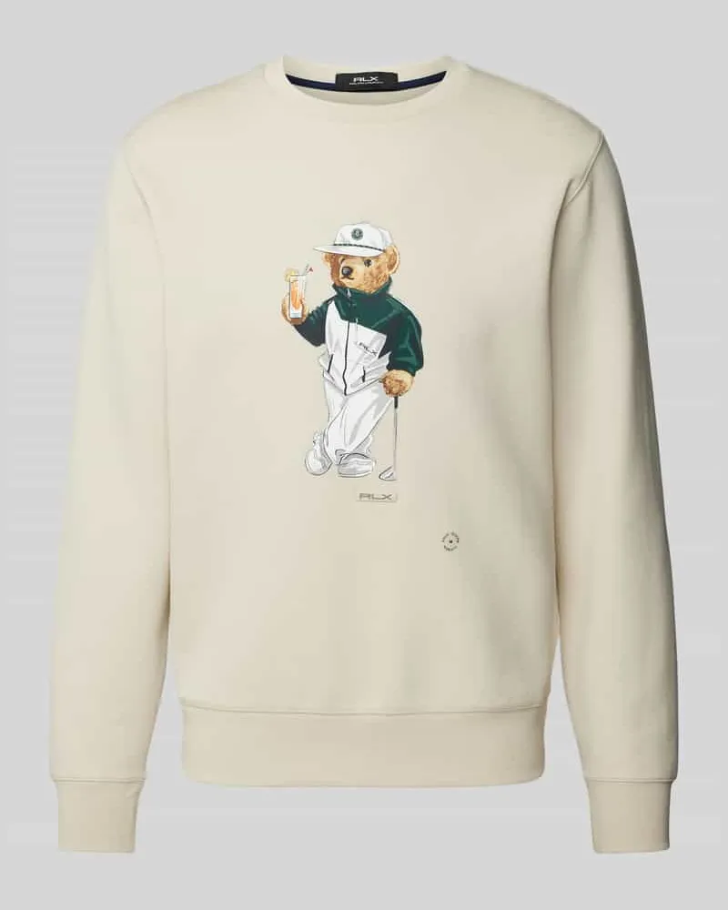 Ralph Lauren Sweatshirt mit Polo Bear Print und Rundhalsausschnitt Beige
