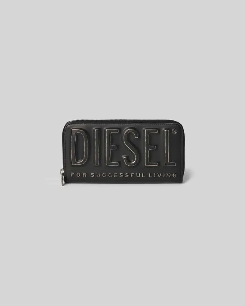 Diesel Portemonnaie mit Label-Detail Black